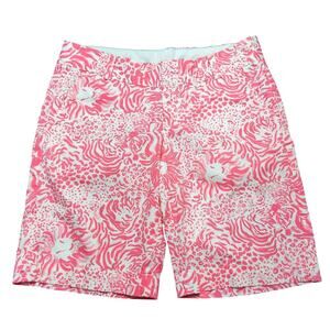 Lilly Pulitzer The Chipper Short Women's Pink Abstract Chino Bermuda Shorts
